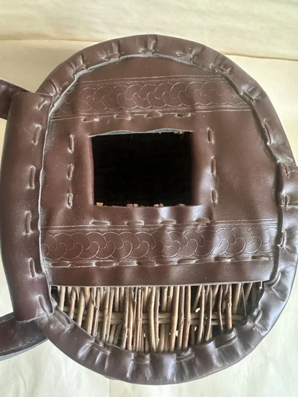 Vintage Fishing Basket Creel Rustic Cabin Decor Cottage Lake Americana Rustic